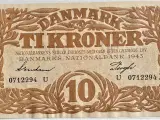 Dansk 10 krone seddel 1943