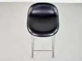 Gubi barstol med sort læder polster - 5