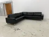 Mogens Hansen MH221 Dobbelt hjørnesofa sort læder. - 4
