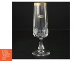 Krystalchampagneglas med guldkant (str. 18 cm. 6 styk) - 2