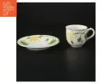 Kaffekopper med underkopper, blomstermotiv fra Villeroy & Boch (str. Ø. 13,5 cm. h. 6 cm. 7 cm) - 2