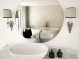 Vægspejl 70 cm rundt glas
