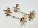 ⭐️- 2 stk Kobber Candleholder / Vægstager - 3