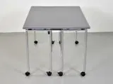 Klapbord med grå bordplade og hjul - 2