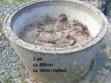GRATIS 3 stk beton/cement blomsterkummer