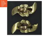 Serviet messing ringe med rose motiv - 3