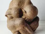 Vintage træskulptur af Orang Malu  Grædend Buddha  - 5