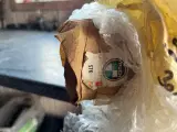 Bagskærm Mahogni farve  ny