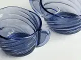 Lavendelblåt glas, kantet m swirl - 3