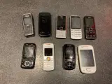 9 gamle mobil telefoner