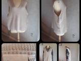 Beige/sand strik vest 