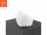 Hvidt Perlemor hår spænde smykke med to kyssede turtelduer fugle (str. 9 x 3 komma 8 cm) - 4