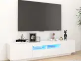 Tv-skab med LED-lys 180x35x40 cm hvid