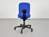 Savo kontorstol med blåt polster og sort stel - 3