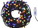 Lyskæde med 400 LED'er 40 m 8 lyseffekter IP44 flerfarvet