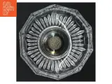 Gl. Glasskål med fod i sølvplet (str. H. 9,5 cm. ø. 13,5 cm) - 2