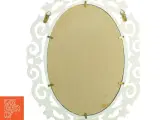 Ovalt spejl med hvid dekorativ ramme (str. 50 x 39 cm) - 4