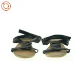 Sorte flade sandaler (str. 36) - 3