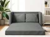 2-i-1 sovesofa 112x174x55 cm stof mørkegrå