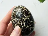 Bemalet æg, creme/sort/guld - 2