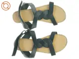 Sorte flade sandaler (str. 36) - 5