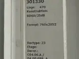 Nordicdoor massiv indvendig dobbelt dør bd60 db25, melamin, 1520x2052mm, hvid - 4