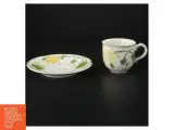 Kaffekopper med underkopper, blomstermotiv fra Villeroy & Boch (str. Ø. 13,5 cm. h. 6 cm. 7 cm) - 2
