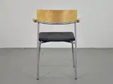 Randers radius cirkum konference-/mødestol med grå sæde og ahorn ryg-/armlæn - 3