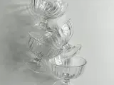 Fransk, riflet portionsskål, klart glas, 4 stk samlet - 3