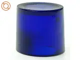 Lysestage i blåt glas (str. 6 cm) - 4
