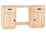 vidaXL skrivebord med skabe 135x50x75 cm massivt f