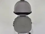 Rh extend kontorstol med gråbrun polster med sort bælte - 5