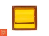 Glas fad askebæger i orange / brun (str. 12,5 x 12,5 x 5,5 cm) - 3
