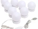 Lampesæt til spejl 8 LED-lamper varm hvid og kold hvid