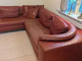 Lækker, rød Natuzzi lædersofa - 3
