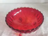 Fyns Glasværk, lille rød glasskål 