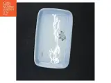 Rektangulært porcelænsfad med bladmotiv fra B&G (str. 24x15 cm) - 2