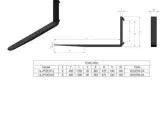 Pallegafler 1,5ton m. Euro beslag - 2