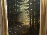 Maleri med motiv af skov