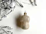 Vintage ornament, hvid hund, NB - 4