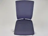Häg h04 credo kontorstol med sort/blå polster, høj ryg og grå stel - 5