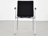 Four design g2 konferencestol med sort polster og stel i mat stål - 3
