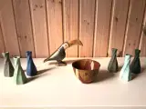 keramik, fugl, minivaser m.m