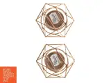 Geometriske lysestager i kobber (str. 8 x 4 cm) - 3