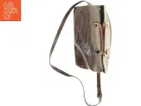 Brun krokodillepræget håndtaske (str. 35 x 16 cm) - 4