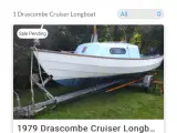 Sejlbåd 19 fod 2 master Drascombe Cruiser Longboat - 4