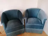 sofasæt i blålig velaur