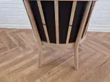 Lænestol med tremmer og sort læder  - 3