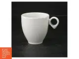 Sæt af 2 hvid kaffekopper med underkopper fra Figgjo (str. 8 cm. 2 styk) - 2