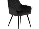 Harbo Spisebordsstol - Stol i sort velour HN1207